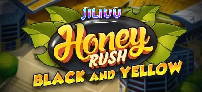 Isang visual na representasyon ng Honey Rush Black and Yellow slot na nagpapakita ng honeycomb grid at modernong disenyo.